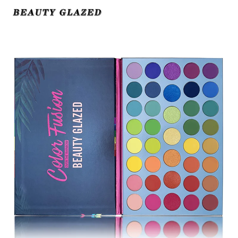 Красивые глазурованные 39 цветов блестящие матовые тени для век Палитра флуоресцентных радужных дисков палитра для макияжа TSLM1
