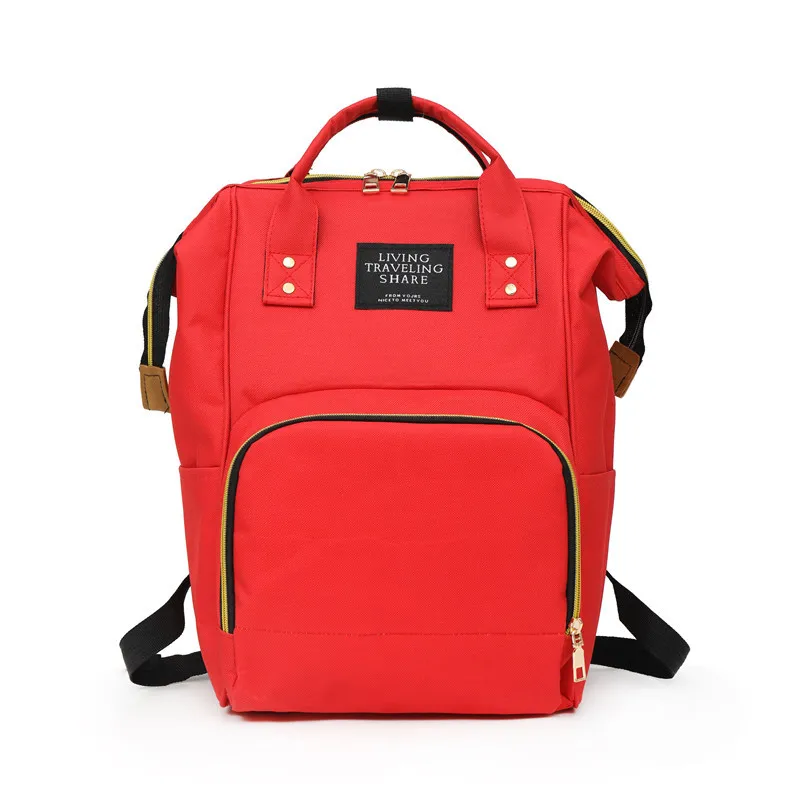 Сумка для детских подгузников, сумки для детских колясок, большая емкость, водонепроницаемый Набор сумок для подгузников, дорожный рюкзак для беременных, сумка для кормящих - Цвет: Красный