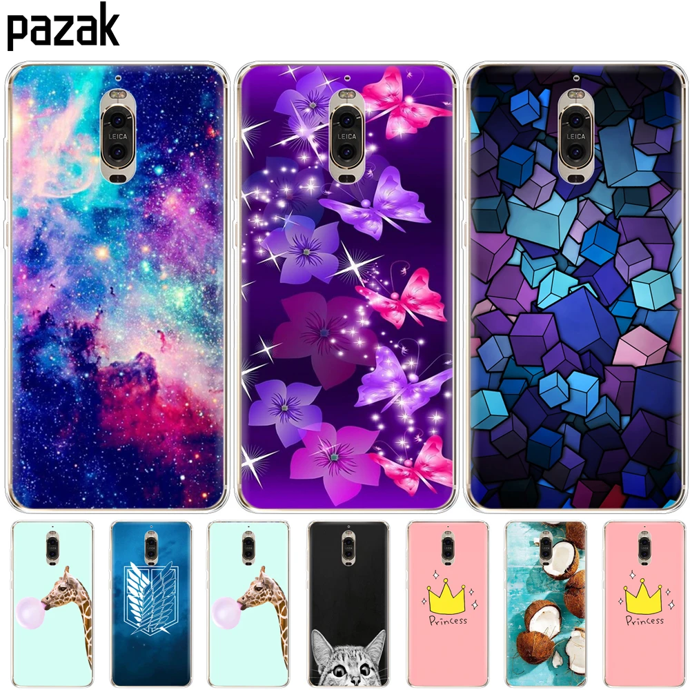 silicone case for Huawei Mate 9 Cover pro phone Case Soft tpu back Coque Funda Skin shockproof clouds sky | Мобильные телефоны и