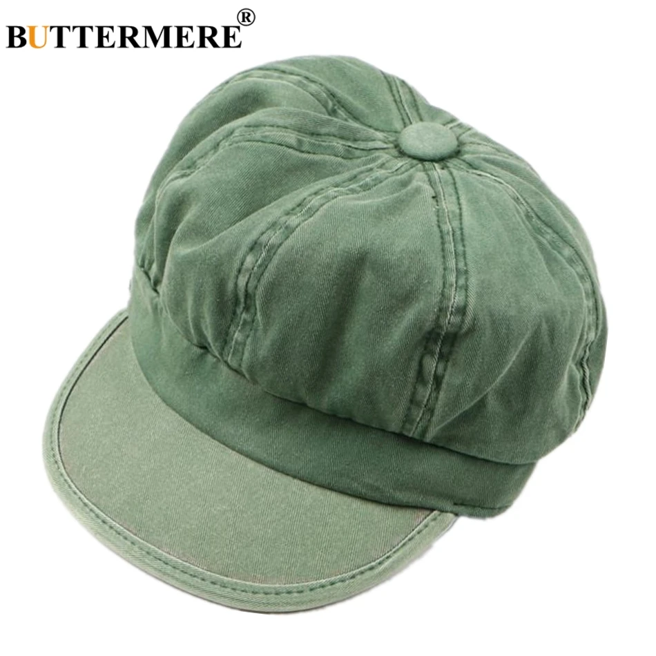 Tanio BUTTERMERE czapka gazeciarza czapki dżinsowe dla kobiet zielona kobieta sklep