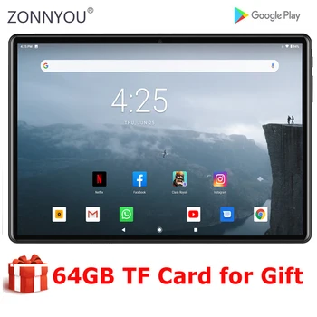 

2020 Newest 10 inch Tablet 2.5D Glass IPS Screen Tablets Dual SIM Card WIFI Play Store Netflix Media Tablets 10.1+Gifts