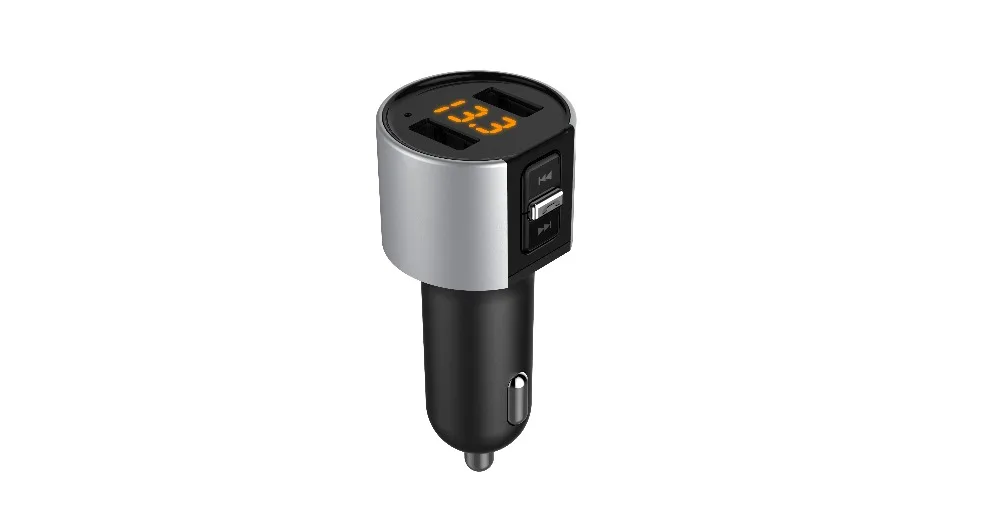 Bluetooth fands-free автомобильный комплект fm-передатчик адаптер с двойным USB быстрым зарядным устройством беспроводной аудио misic mp3-плеер