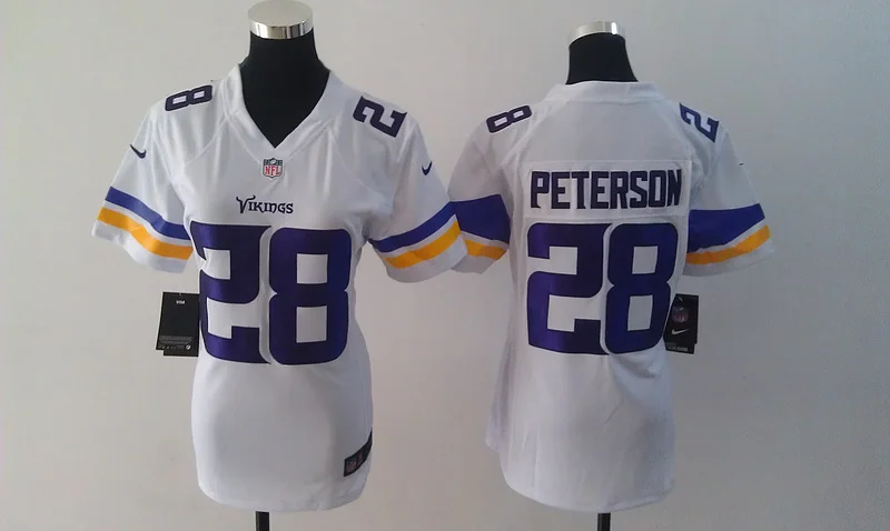 Золотой Женские футболки Minnesota s, 5 Teddy Bridgewater 28 Adrian Peterson 84 Cordarrelle Patterson - Цвет: Золотой