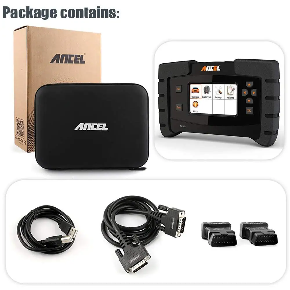 ANCEL FX4000 OBD2 автомобильный сканер ABS подушка безопасности EPB Трансмиссия масло