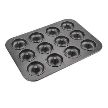 

12-Cups Non-Stick Donut Mold Cake Pan Doughnut Cookies Muffin Bakeware, for Oven Baking