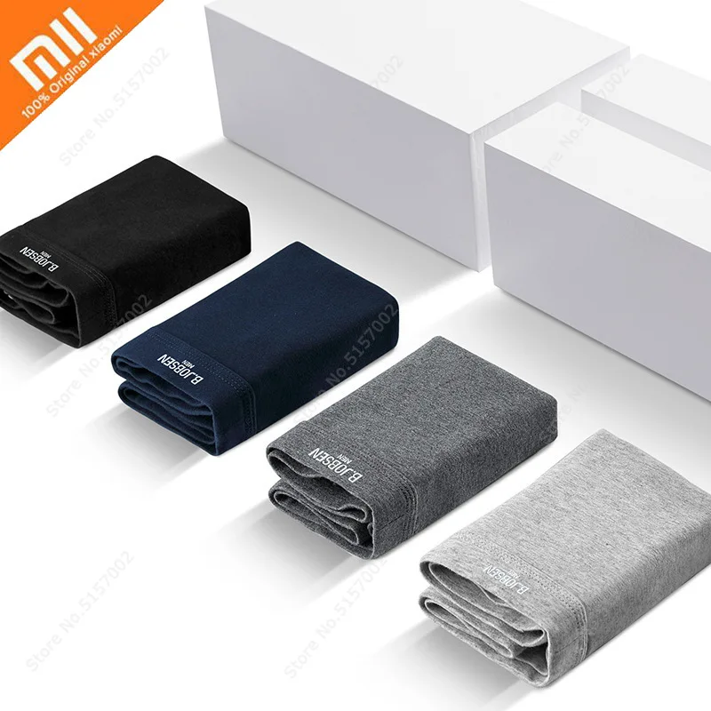 Xiaomi 3pcs Men's Underwear Solid Color Boxershorts Cotton Plus Size Boxer Men Shorts Breathable Soft Male Panties Man Underpant |