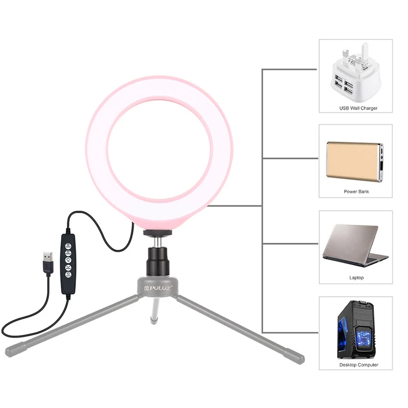 75 Energy-Saving LED Ring Light 4.7 inch Dimmable RGB Ring Light for Makeup Video Desktop Led Ring Light Lamparas 40NOV2714