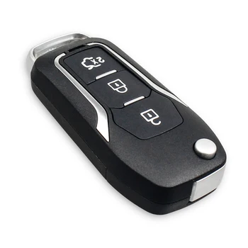 KEYYOU custodia a conchiglia per chiave a distanza per auto pieghevole a 3 pulsanti modificata per Ford Focus 2 3 mondeo Fiesta C Max S Max Galaxy Mondeo Key - KEYYOU custodia a conchiglia per chiave a distanza per auto pieghevole a 3 pulsanti modificata