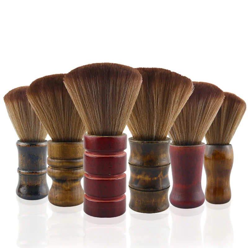 

Высококачественная щетка для шеи, Мягкая шерстяная щетка для шеи и лица, щетка для парикмахерской, средство для стрижки волос, косметическая щетка для бритья