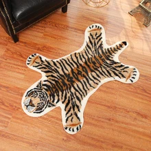 Животное имитация кожаный ковер в скандинавском стиле имитация тигра узор Спальня Кабинет прикроватный Короткий волос моющийся коврик