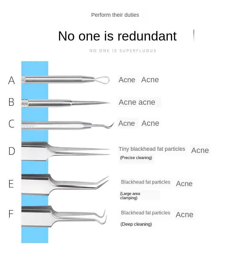 Игла для акне из нержавеющей стали, специальный набор для салона красоты, зажим для сотовых угрей, пинцет для удаления акне, инструмент для выдавливания акне G1220