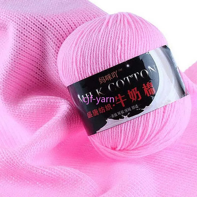Crochet Wool COLOURED Craft DIY Yarn Knitting Colorful 3PLY soft 50g milk COTTON Handcraft Knitted   Lot Soft 4