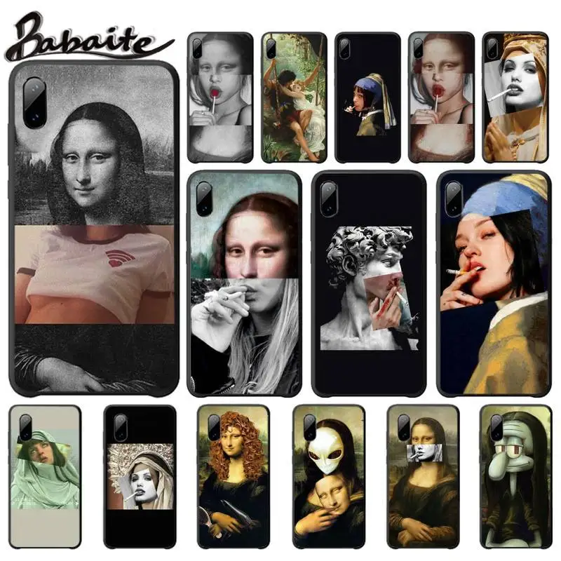 Mona Lisa чехол для телефона художественный Рисунок чехлы Роскошный Samsung Galaxy S3 S4 S5 S6 S7