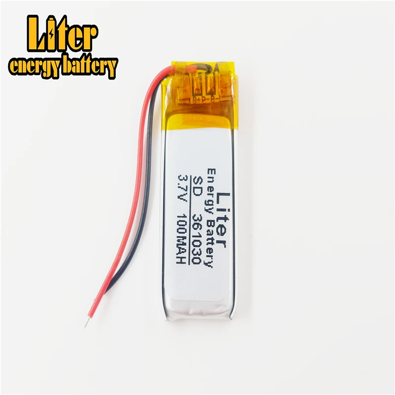 

3.7V polymer lithium battery 361030 100MAH MP3 MP3 Bluetooth headset small toy recording pen