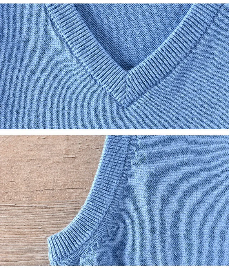 High Quality New Fashion Sleeveless Wool Sweater Men Pullover Knitted Vest Solid V-Neck Men's Sweater Casual Men Sweaters Vest High Quality New Fashion Sleeveless Wool Sweater Men Pullover Knitted Vest Solid V-Neck Men's Sweater Casual Men Sweaters Vest
