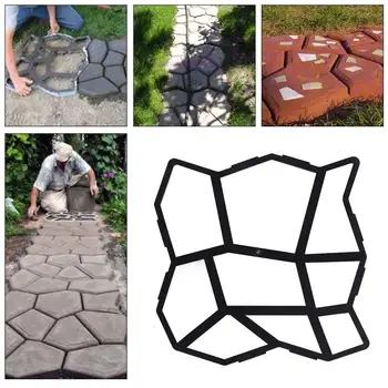 

Paving Mold Concrete Mold Cement Mold Black 36*36 Sturdy Durable Pavement Stone Driveway Stepping DIY