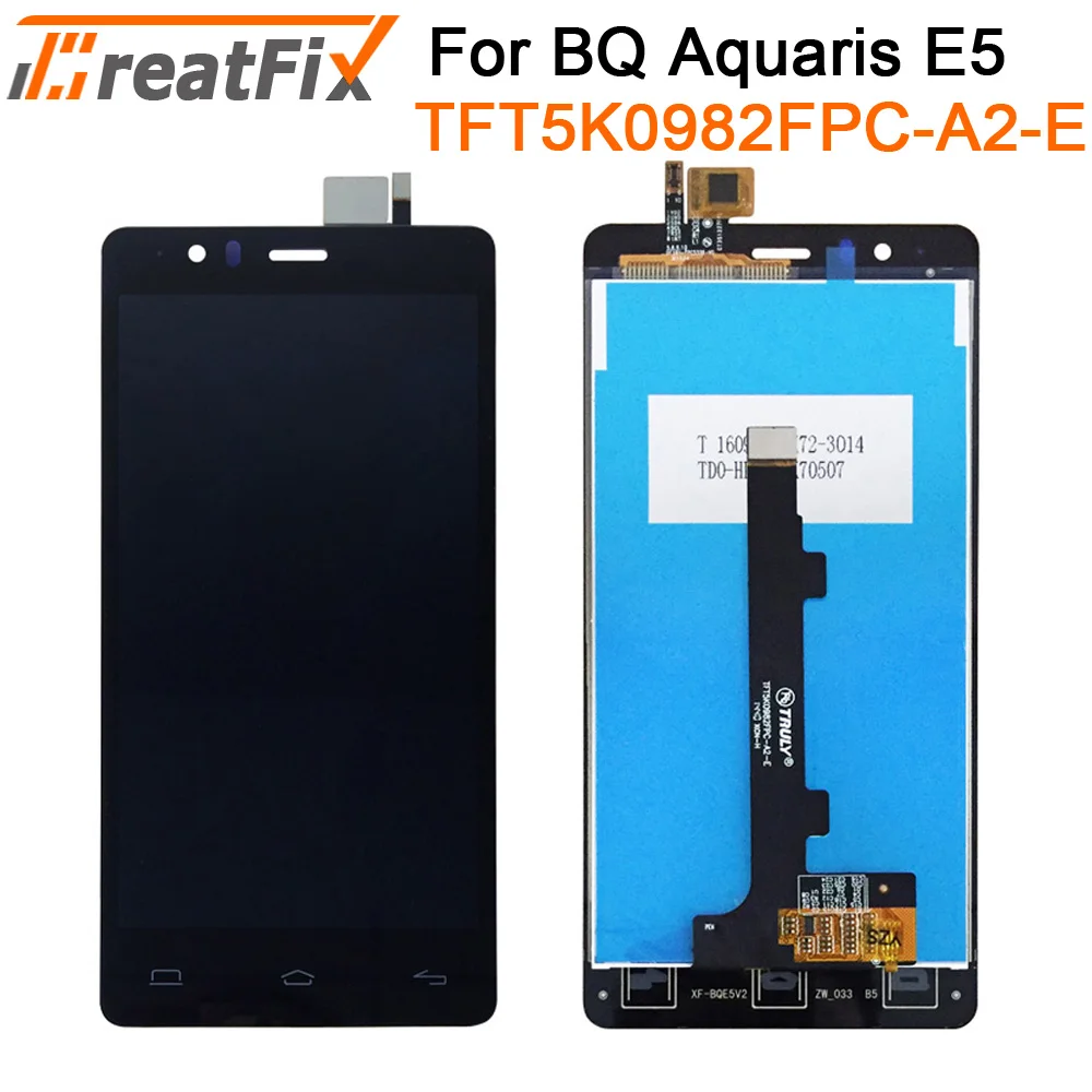 ЖК дисплей для BQ Aquaris E5 HD FHD сенсорный экран с цифровым преобразователем в сборе 100%