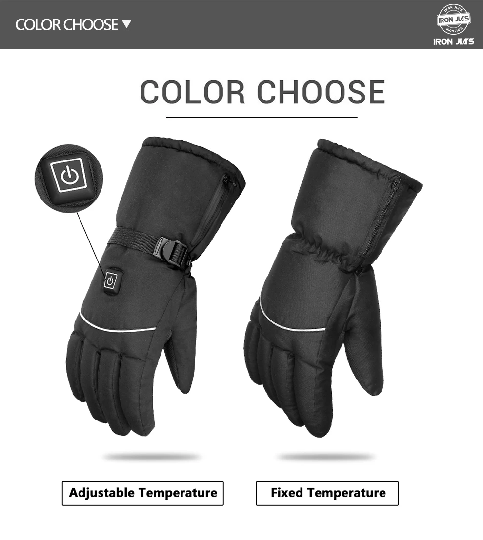 Перчатки для мотоцикла IRON JIA'S, водонепроницаемые, с подогревом, Guantes, Moto, на батарейках, для езды на мотоцикле, для гонок, зимние перчатки