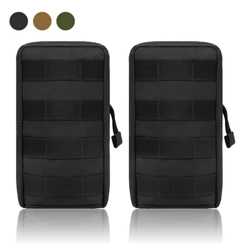 

2Pcs Tactical Molle Pouch Bag Utility EDC Pouch Military Vest Waist Bag Hunting Waist Pack Outdoor Accessory Bag for Hiking