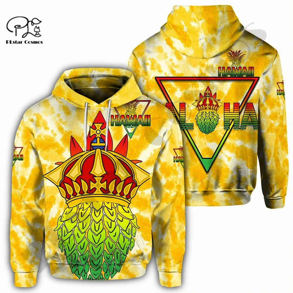 

PLstar Cosmos 3DPrint Newest Hawaii Pineapple Crown Art Unique Streetwear Harajuku Pullover Unisex Hoodies/Sweatshirt/Zip Q-2