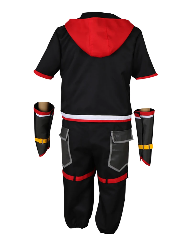Kingdom Hearts III Protagonist Sora Cosplay Costume Black Mens Kingdom Hearts Cosplay Costume Halloween Carnioval Costumes