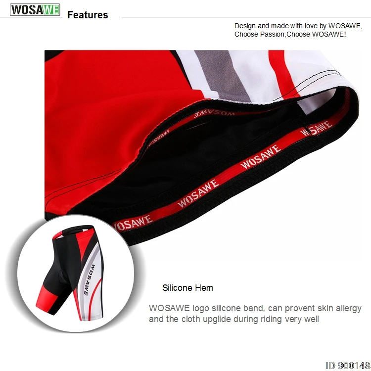 WOSAWE крутые Мягкие Гелевые велосипедные Шорты Roupa ciclismo анти-пот мужские горные MTB шоссейные велосипедные шорты Bermuda Ciclismo BC103