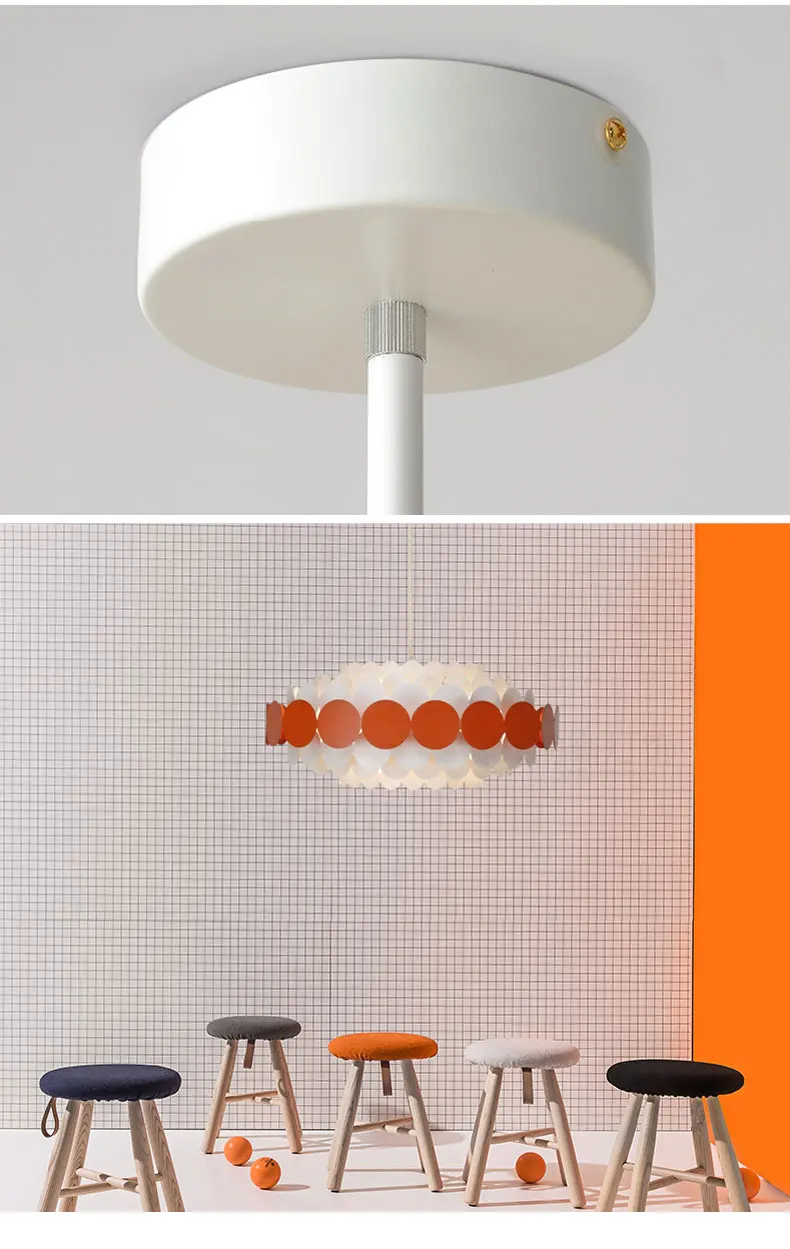 彩色圆片吊灯下_18