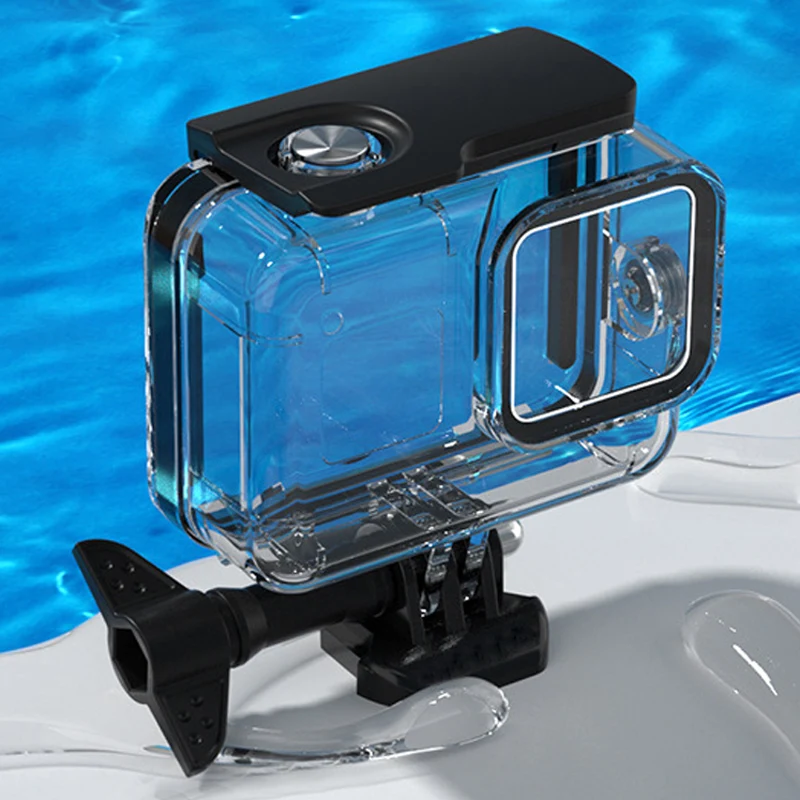 60 м водонепроницаемый чехол для подводной камеры для GoPro Hero 8 защитный чехол Корпус черный объектив камеры набор фильтров для дайвинга