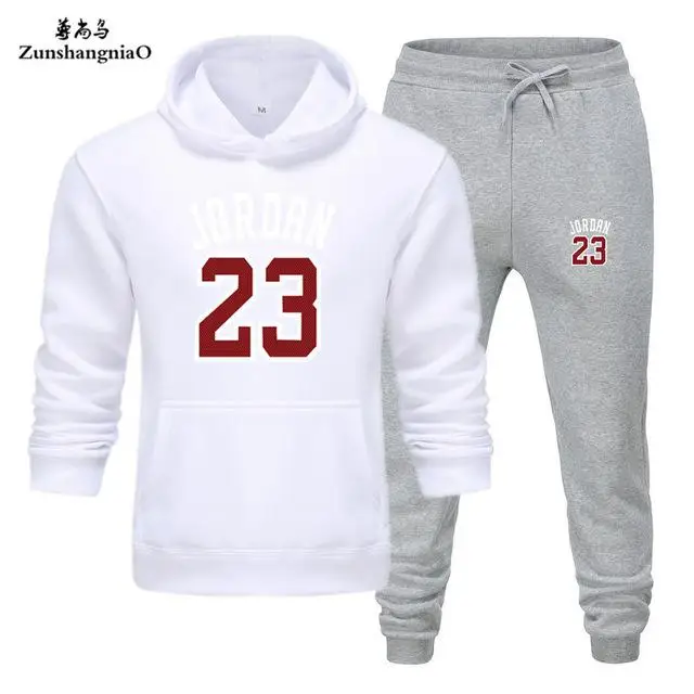 white light grey Новинка брендовая Новая мода JORDAN 23 Мужская спортивная одежда с принтом мужские толстовки пуловер хип-хоп мужской спортивный костюм толстовки Одежда - Цвет: white light grey