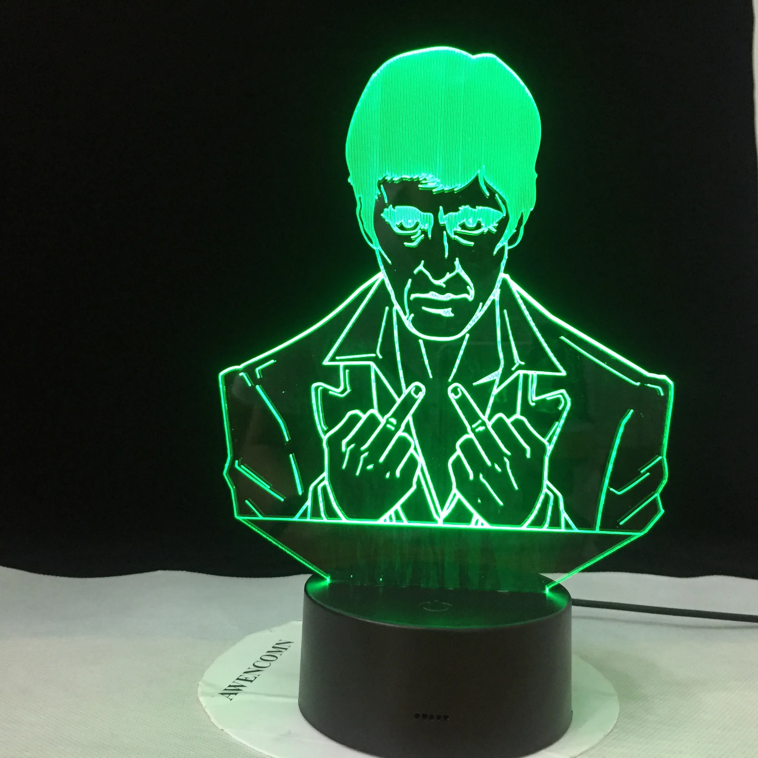 Средний палец босс в форме 3D ночной светодиодный USB свет настроения многоцветный настольная лампа лучшие подарки прикроватный светодиодный RGB подарок дропшиппинг
