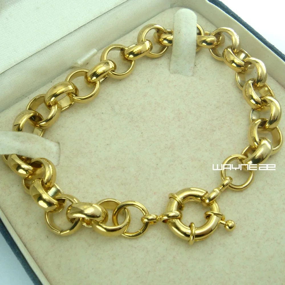Gold Color 11mm width Belcher Bolt Ring 