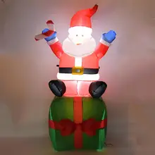 1,8 м надувные огни Санта Клауса надувные рождественские украшения сада реквизит 100-240 В рождественские украшения на открытом воздухе