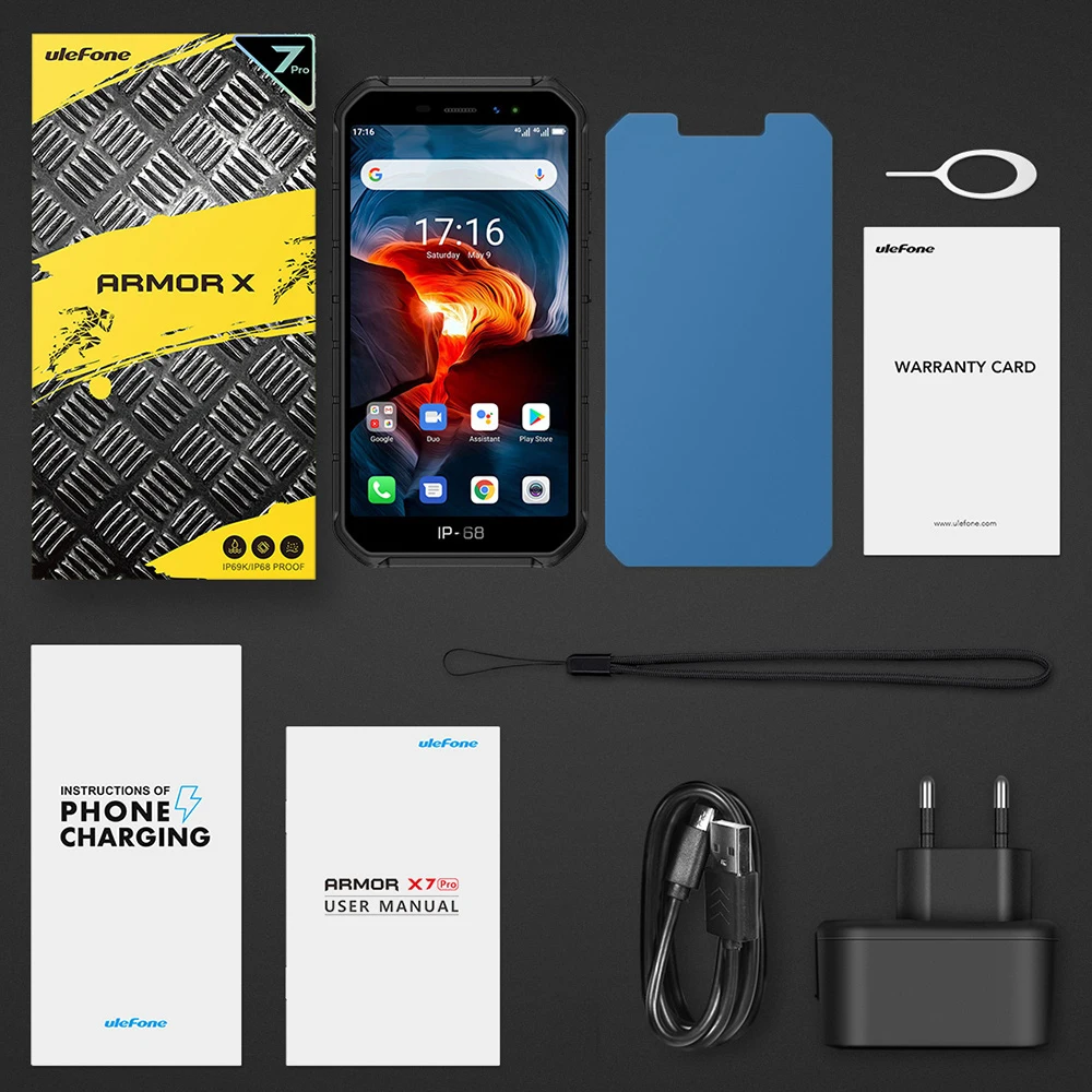 Ulefone Armor X7 Pro Прочный смартфон 4 ГБ ОЗУ Android 10 Мобильный Телефон IP68 четырехъядерный