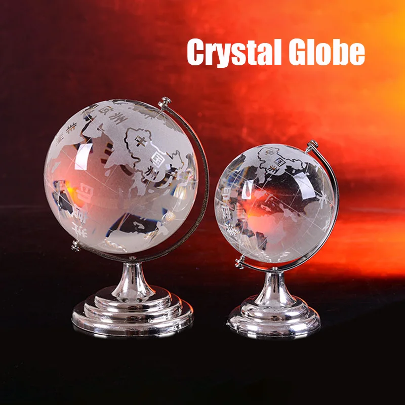 

Crystal Earth Globe Miniatures World Globe Model Glass Globe Figurines Crafts Home Decor Accessories Decoration Crafts Gifts