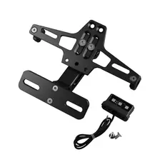 Регулируемый держатель номерного знака мотоцикла с ЧПУ светодиодный светильник кронштейн