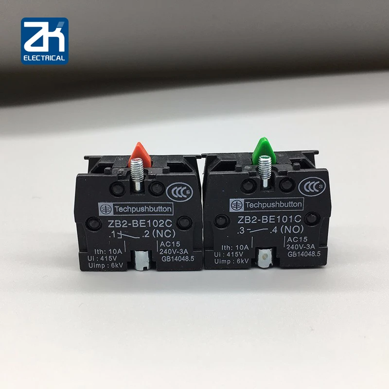 10 шт. кнопочный переключатель Xb2 Zb2be102c(nc) контактный блок Zb2 be101c (no)|Выключатели| |