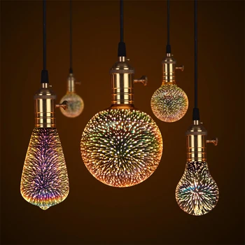 

3D Fireworks Light Fireworks Bulb 3D Fireworks Bulb KTV Christmas Holiday Home Decor Creative Retro