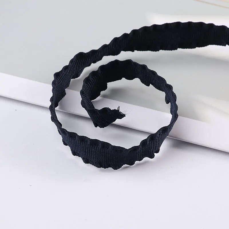 5 м/ширина в рулоне 10 мм Diy аксессуары для волос Ddges измельченные рюшами корсажная лента, Falbala оборками гофрированные края ленты - Цвет: 048 Navy Blue