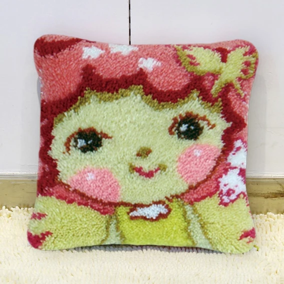 Лиловый Latch Hook Kits Foamiran Crocheting Latch Hook Rug Canvas Embroidery Carpet Pillowcase Cushion Cross Stitch Needlework Christmas - Цвет: Лиловый