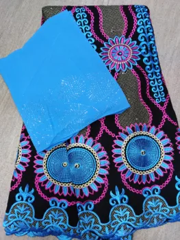 

5+2yards good quality swiss voile lace fabric newcoming african swiss cotton lace fabric for clothes A32AP261