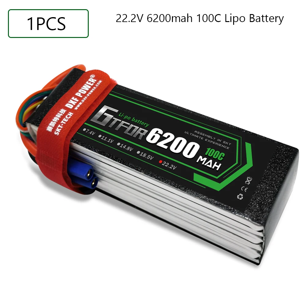 Аккумулятор для квадрокоптера GTFDR RC 22 2 в 6200 мАч 100C 200C 6S XT60 EC5 XT90 DEANS XT150 Lipo|Детали и