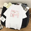 female cartoon cat tops tees short sleeve casual print Ulzzang clothes kawaii harajuku album dropshipping vintage women T-shirt ► Photo 3/6