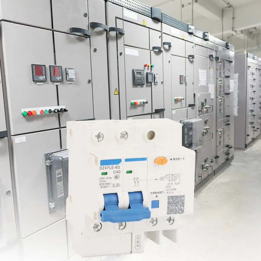 

DZ47LE-63 2P+2 40A Residual current Circuit Breaker with Over Current Leakage Protection air switch