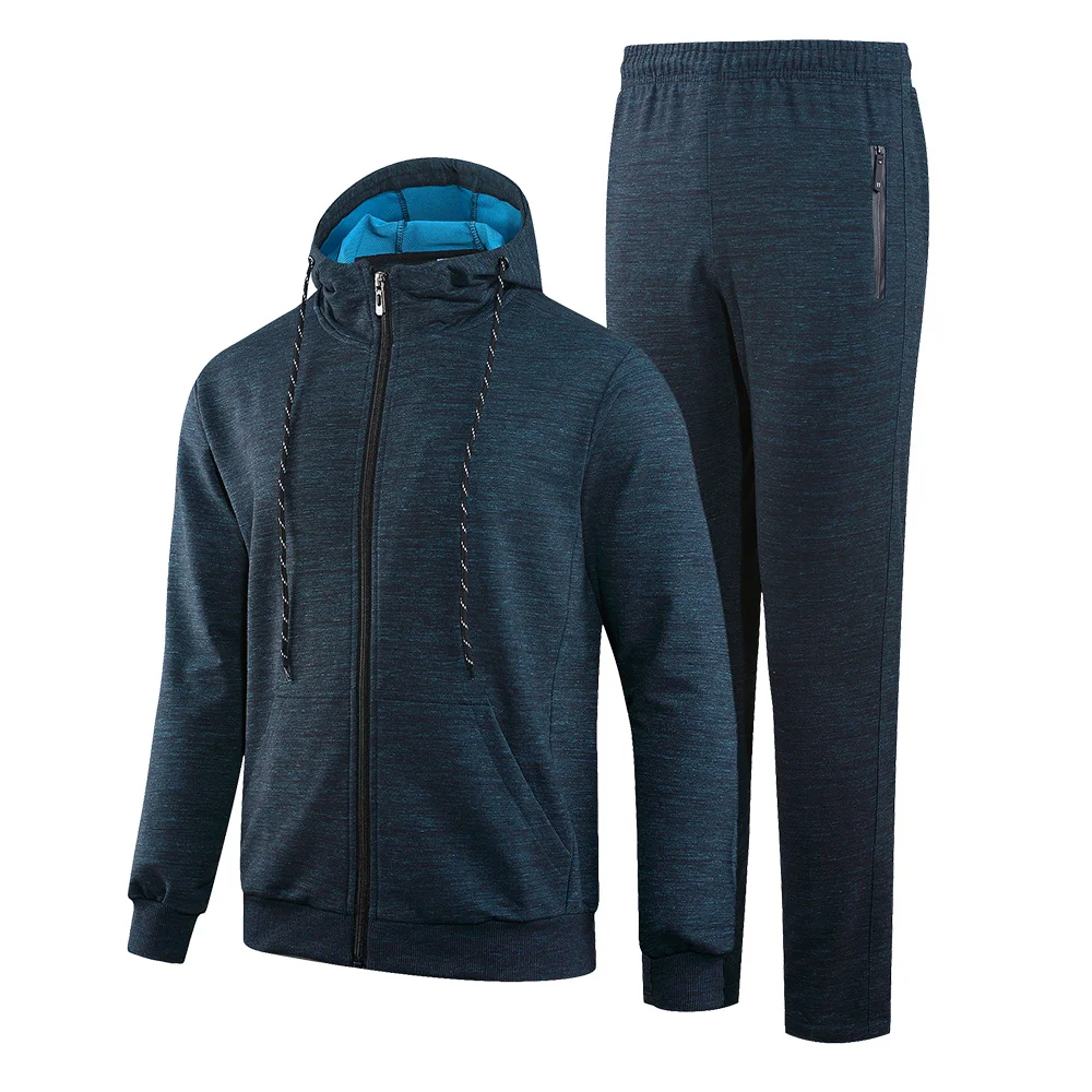 S [ortwear, одноцветные куртки с капюшоном и штаны,, зима-осень, модный спортивный костюм из двух частей, мужские облегающие костюмы для бега