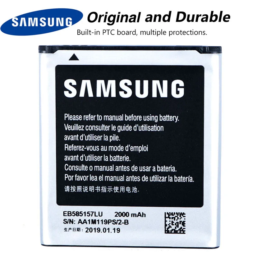 

Original Samsung EB585157LU Battery For Samsung GALAXY Beam SM-G130HN J2 i8530 i8558 i437 G3589 i8550 i8552 i869 Win 2000mA