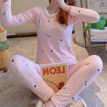 

Jodimitty Autumn Winter Flannel Pajama Set Women Fleece Pajamas Sleepwear Homewear Thick Warm Coral Velvet Female Nightgown Suit