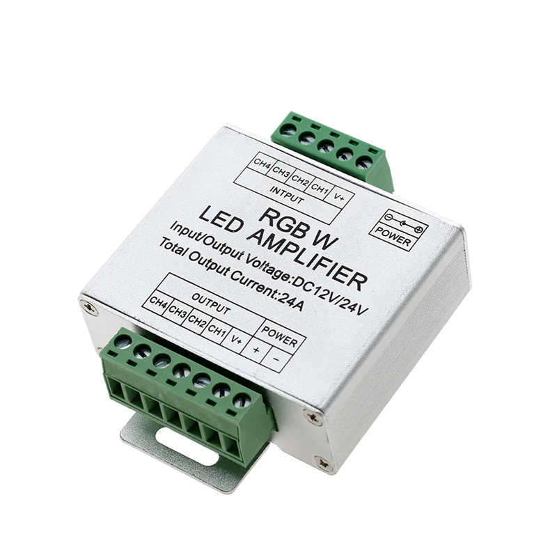 Светодиодный Усилитель RGBW/RGB DC12-24 В 24A выход для RGBW/RGB светодиодные ленты репитер мощности контроллер консоли