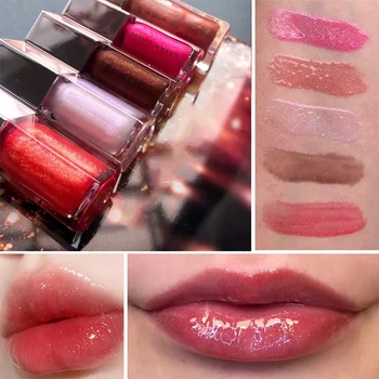 Makeup Brand 9 color lipstick glass micro shine Fenty Glow Gloss 3D lip glaze Glitter