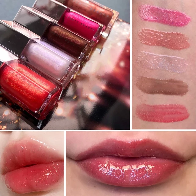 Makeup Brand 9 color lipstick glass micro shine Fenty Glow Gloss 3D lip glaze Glitter Lipgloss