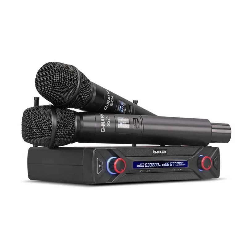 G MARK G220 беспроводной микрофон UHF частоты караоке для домашвечерние